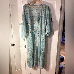 Light blue kimono duster